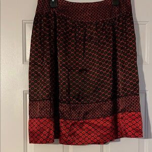 Elegant Red and Black Skirt